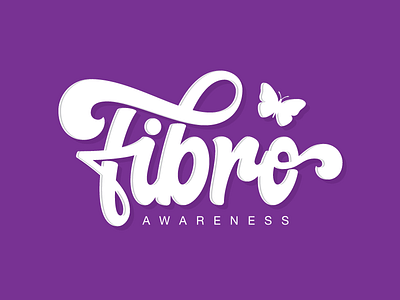 Fibro Awareness awareness fibro hand lettering lettering script shirt vector