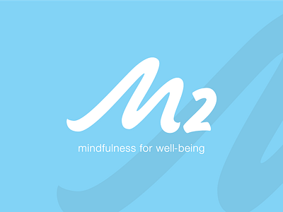 M2 Custom Logo branding hand lettering identity lettering logo script vector yoga