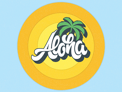 Aloha V2. aloha button hand lettering lettering script vector