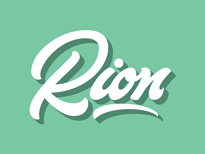 Rion branding brush hand lettering lettering script tombow type typography