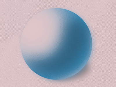 Ball ball blue halftone illustration pink procreate