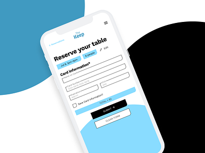DailyUI - 002 - Reserve a Table at The Keep