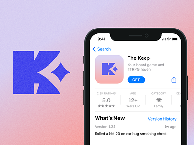 Daily UI 005 - App Icon and Lettermark for The Keep app blue dailyui icon logo purple ui