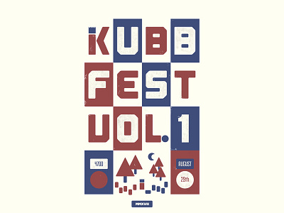 Kubb Fest Event Poster event game poster