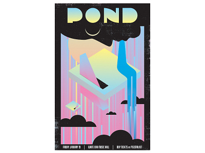 POND - White Oak Music Hall show poster gig pond. gradient poster show