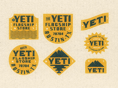 Yeti Badges for fun badge badge design outdoors yellow yeti