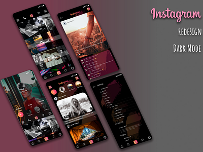 Instagram Redesign Dark Mode