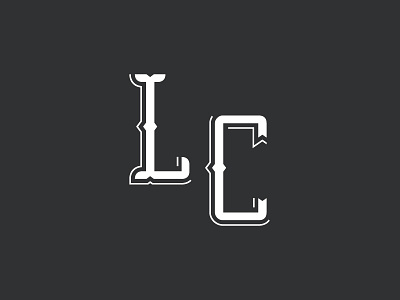 LC Monogram display initials lc lettering monogram serif tuscan