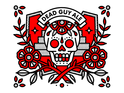 Dead Guy Ale Art coffin day of the dead dead guy ale halftone illustration monoline rogue ale skull tattoo