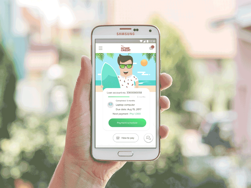 Dashboard V1 - Summer theme ( My Home Credit) animation homecreditph interaction my home credit philippines product design summer ui ux