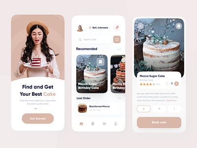 CAKESHOPE APP USER INTERFACE