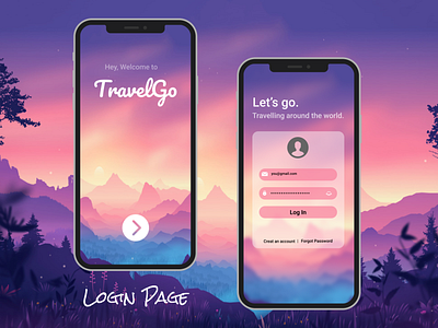Travel Go Application UI adobexd animation app design figma ui ux