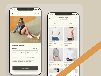 Cloths Shopping App UI