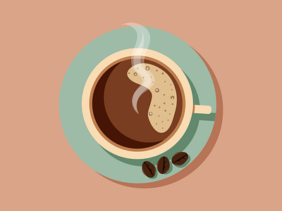 A cup of fragrant hot coffee adobe illustrator coffee cup fragrant graphic design