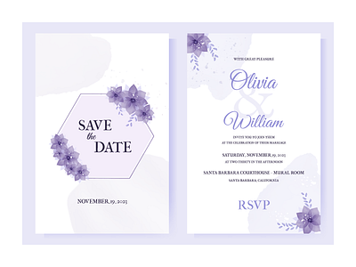 Beautiful wedding invitation adobe illustrator beautiful flowers gentle invitation vector