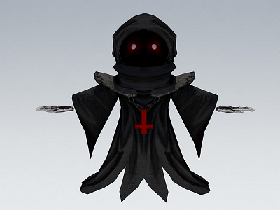 The Grim Reaper 3d lowpoly model rendering stylized texture