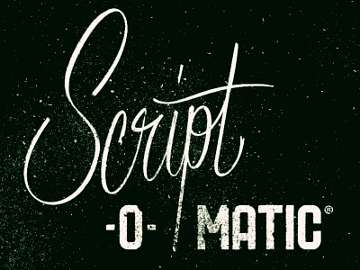 Script–O–Matic® 50s lettering logotype script texture type vintage