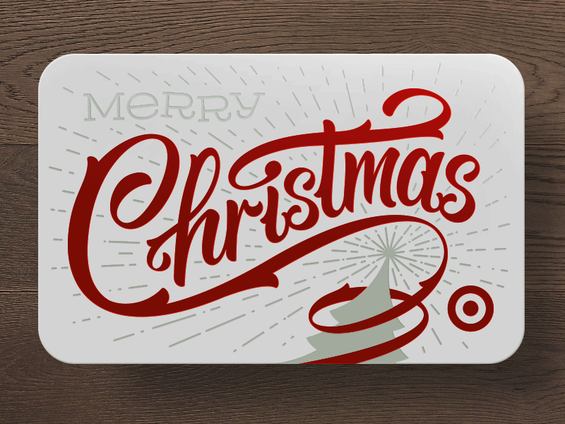 Merry Christmas christmas gift card hand lettering lettering script target type