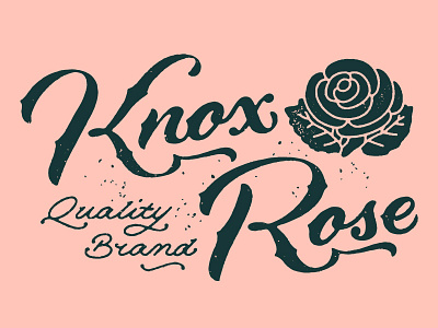 Knox Rose RIP hand lettering lettering logotype rose script type