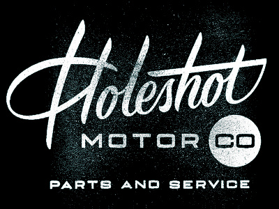 HSMCo. hot rods lettering logotype mid century type