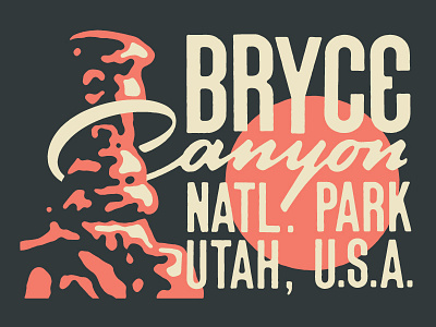 Bryce Canyon for Type Hike lettering national parks script type type hike