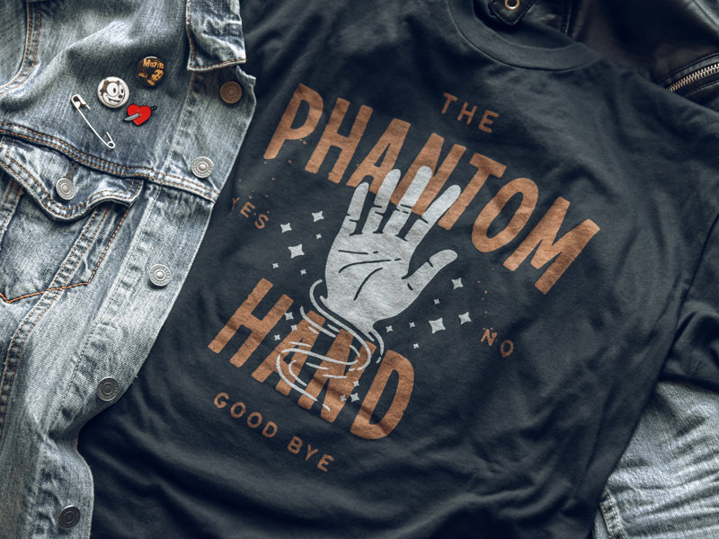 The Phantom Tee logotype type t-shirt lettering