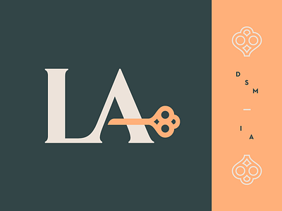 LA branding identity key lettering logo type typography