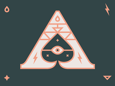 Ace of Spades ace death card icon identity logo mystical spade
