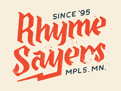 Rhymesayers blackletter lettering logo logotype music type
