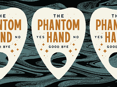 The Phantom Hand has a posse free hand hand lettering lettering mystical phantom sticker