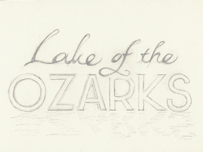 Ozarks lettering ozarks script sketch type