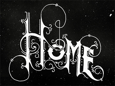 Home grit lettering logotype script sketch