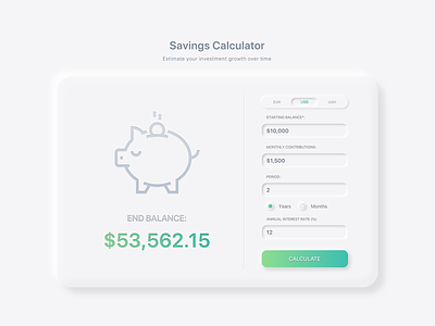 Savings Calculator Concept 💸