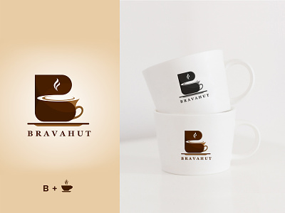 Bravahut Logo Creation branding businesslogo coffeelogo creative design graphic design illustration logo logobranding logomockup minimal