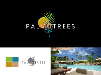 Plam Trees Logo branding businesslogo creative design graphic design logo logodesign logomockup minimal