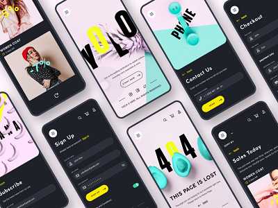 Responsive template (40mockups) 2 color mode app branding dribbble ecommerce hello dribbble mobile app shop shot ui ui ux