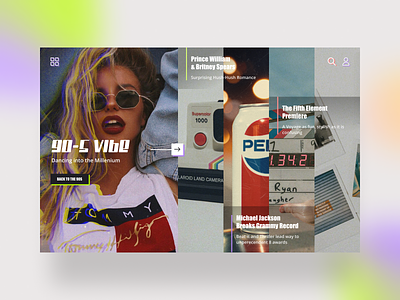 Feel the vibe of 90-s (free mockup) 90s concept design dribbble shot ui ui ux vibe web design webdesign
