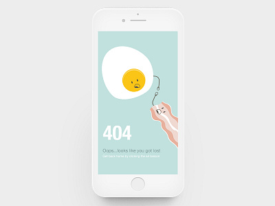 Page 404 app bacon dribbble eggs food invite shot