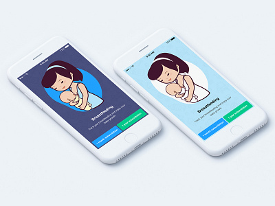 Breastfeeding tracker app dribbble invite shot