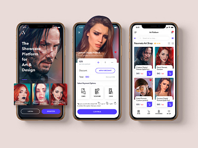 Art Platform app art concept dribbble shot ui