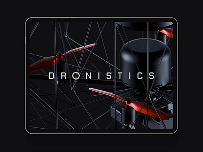 Dronistics - Drone Control App 3d ai animation aviation branding controller darkmode dashboard drone drone control motion rebranding render rendering system tech