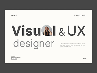 Web Portfolio design inspiration portfolio site ui ux visual web