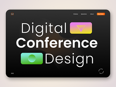 Conference web page conference design gradient inspiration ui ui design web web page