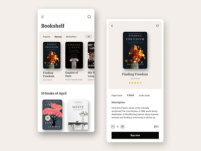 Bookshop app app app design book design inspiration shop ui ui design