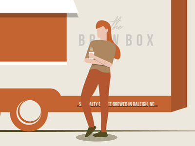 Enjoying some coffee coffee coffee shop coffee truck design food truck illustration illustrator sticker truck vector