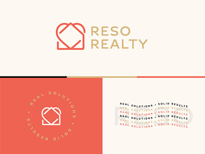 RESO Realty Branding branding design heart home logo real estate realtor resolution results
