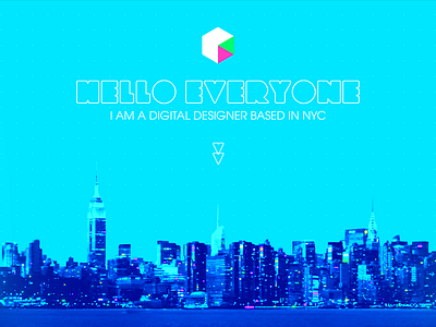Hello Everyone arrows city cube homepage intro new york nyc sky splash page