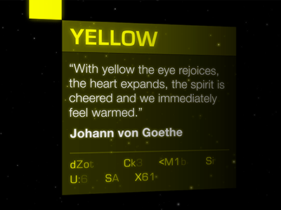 What is Color? fade in flat motion design space transparency yellow