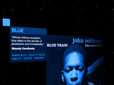 What is Color? blue blue train flat jazz john coltrane motion design space transparency wassily kandinsky