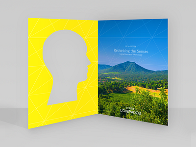 Brochure brochure collateral cut out design folded card geometry landscape pattern photography print silhouette